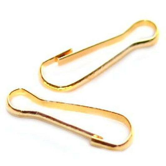 200pcs hook clasps - gold tone, 10mm