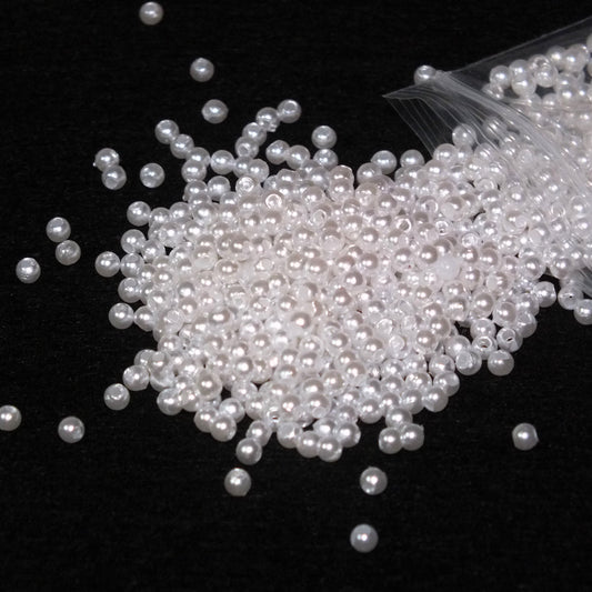 1,000pcs - 10,000pcs white 3mm imitation pearl acrylic beads