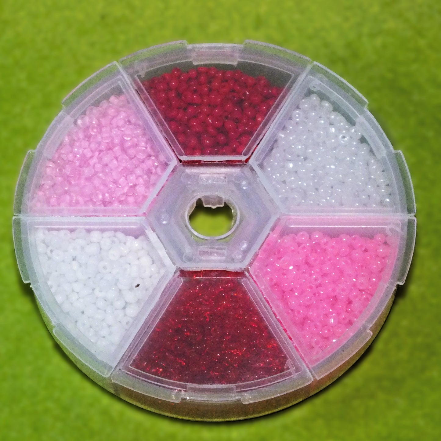 2mm Valentines Day seed bead selection box - assorted styles and finishes