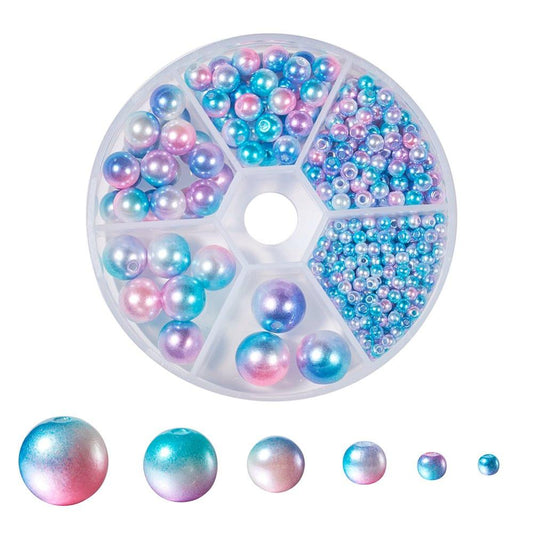 'Summer Sky' mermaid gradient beads box, 564pcs in 3mm-12mm sizes