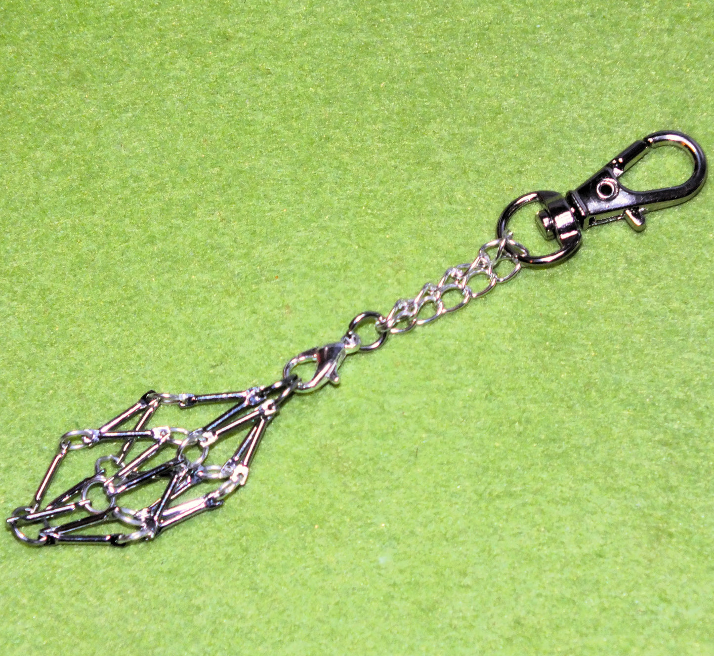 Handmade DICE HOLDER KEYRING with optional d20 - Carry your dice with you everywhere, or punish your Nat 1 in dice jail!