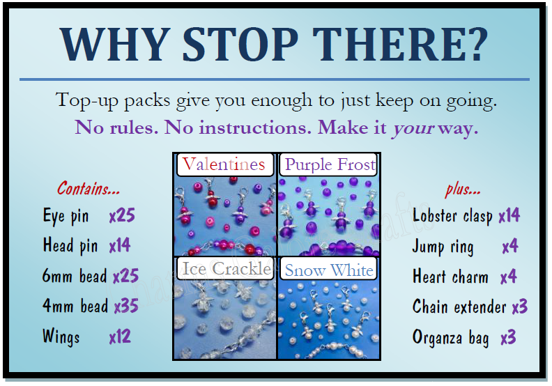 DIY Beading Kit - Angels & Glacier Bracelets. Learn fun new bead craft skills - with full colour instructions, tools + everything you need!