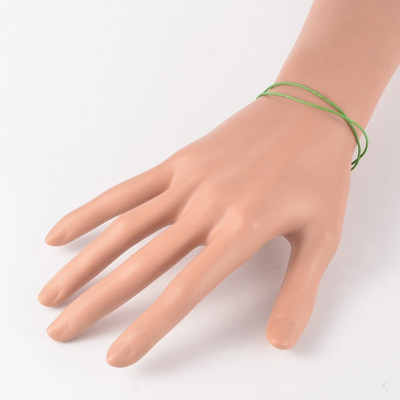 5 - 50 simple adjustable cord friendship bracelets, random mixed colours