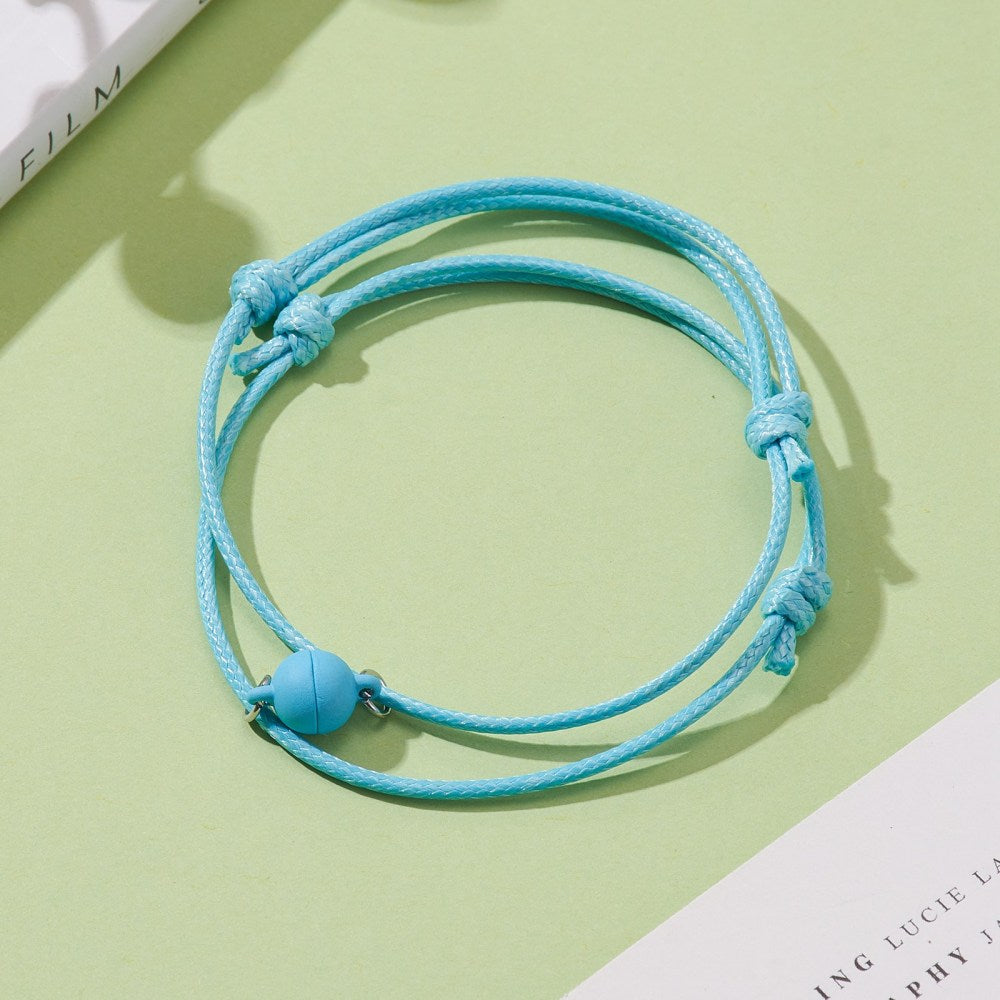 1 - 30 sets || pair of magnetic blue bracelets for couples / friendship bracelets