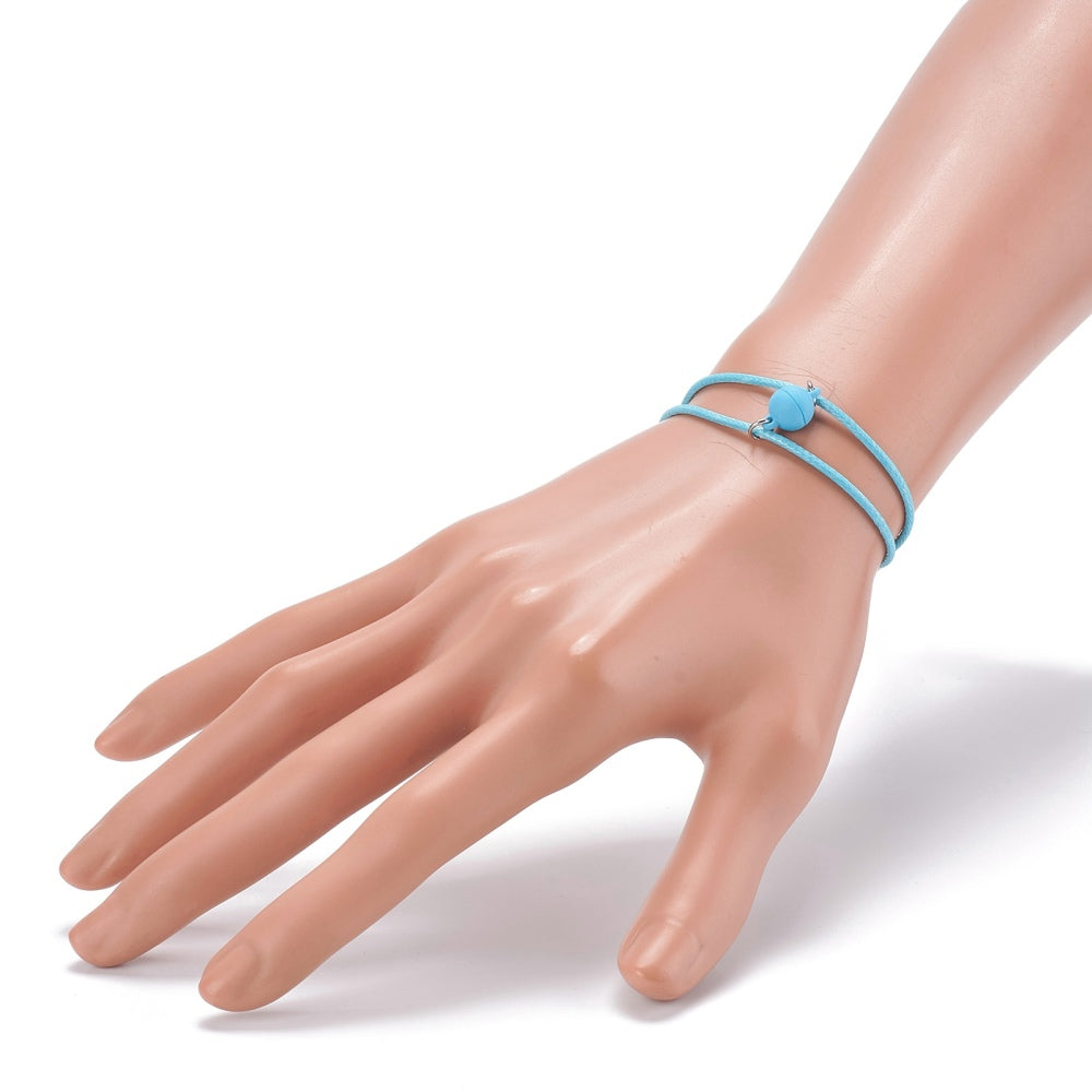 1 - 30 sets || pair of magnetic blue bracelets for couples / friendship bracelets