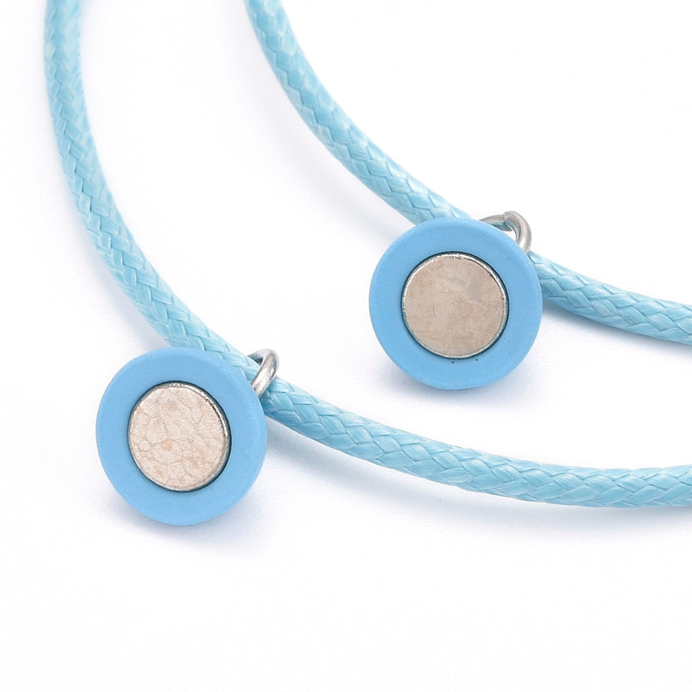 1 - 30 sets || pair of magnetic blue bracelets for couples / friendship bracelets