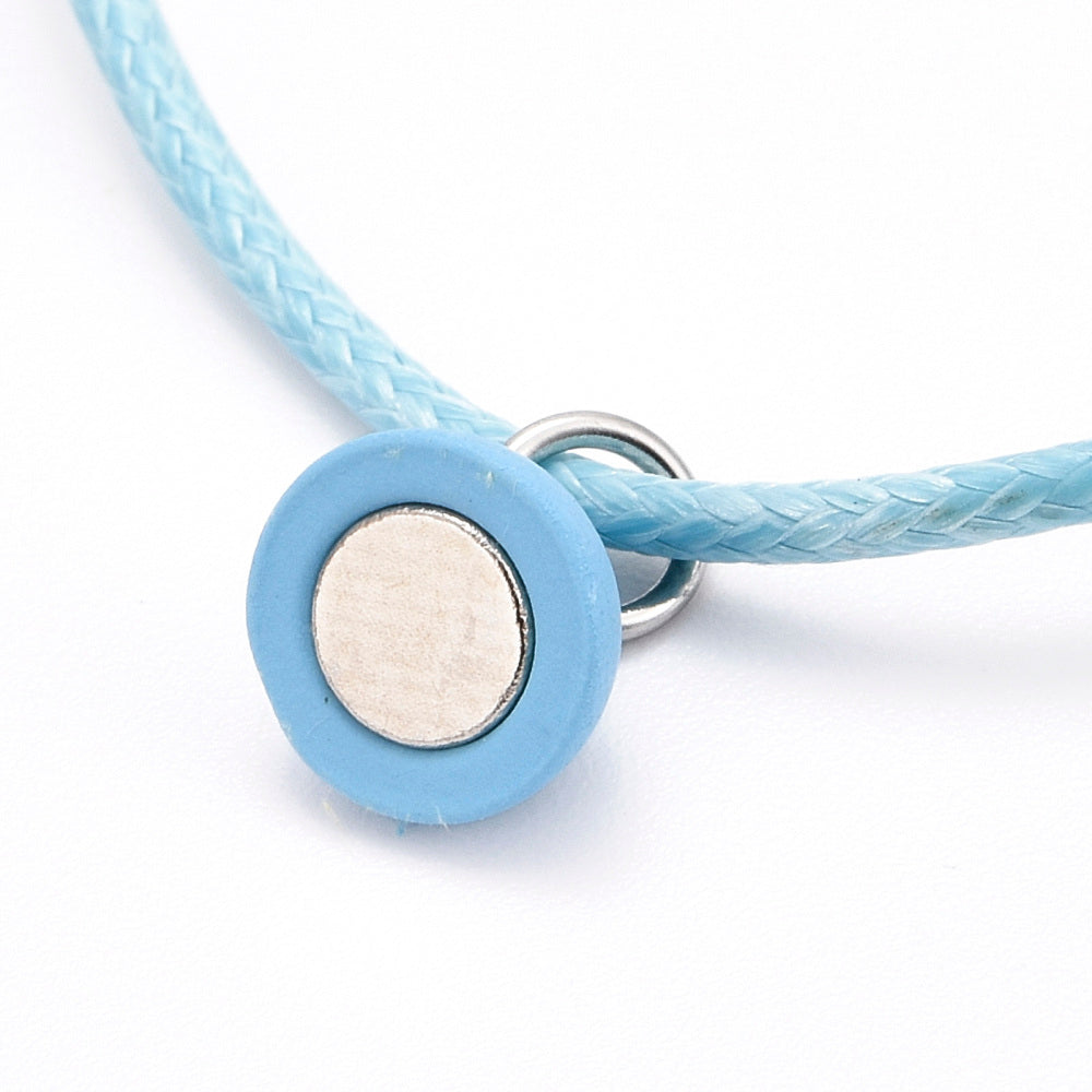 1 - 30 sets || pair of magnetic blue bracelets for couples / friendship bracelets