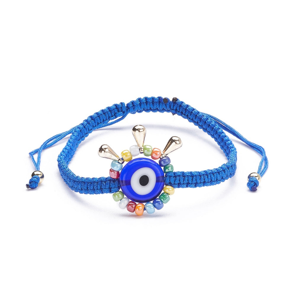5-30 adjustable blue evil eye friendship bracelets