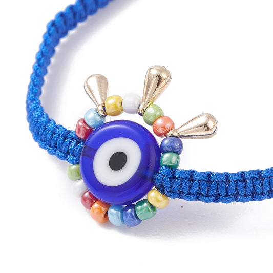 5-30 adjustable blue evil eye friendship bracelets