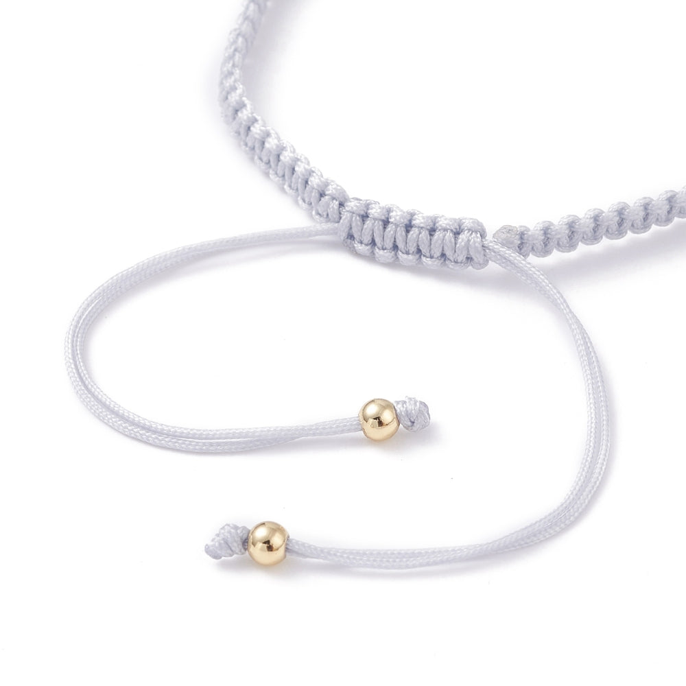 5-10 adjustable white evil eye friendship bracelets