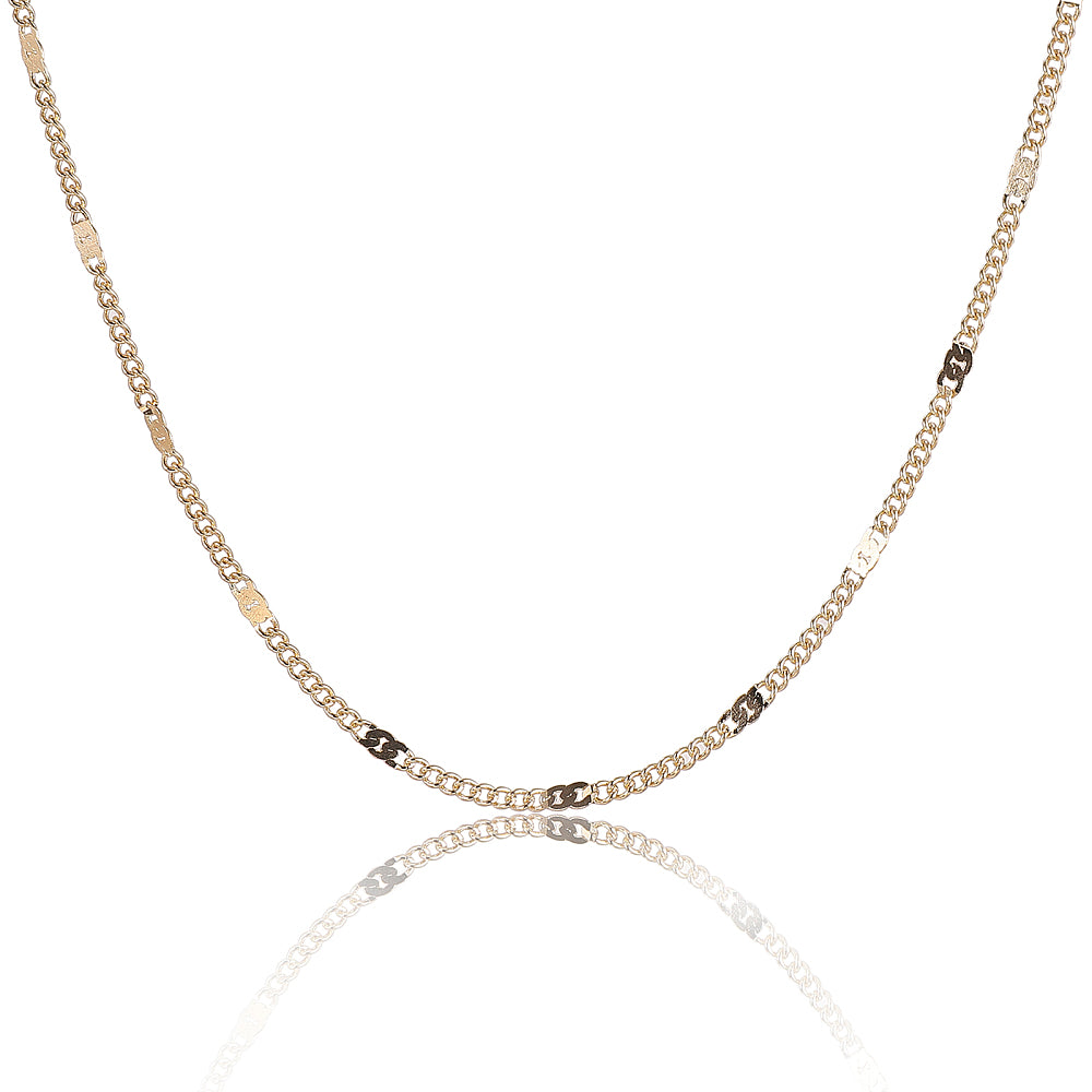 Dark gold tone chain, 5 metre spool. Slim link with flat soldered section, 2x1.4mm