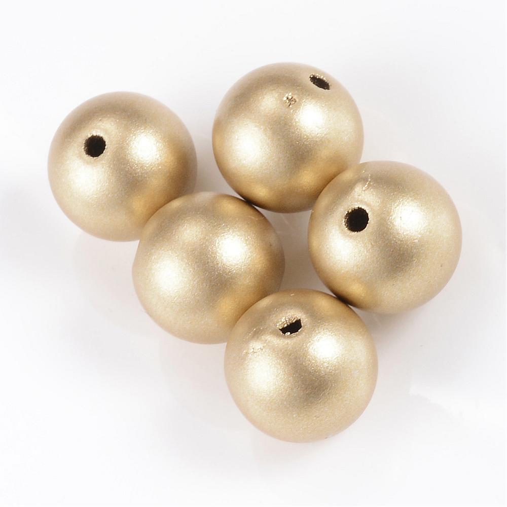 Gold & silver matte bead box, 6mm & 8mm - 140pcs