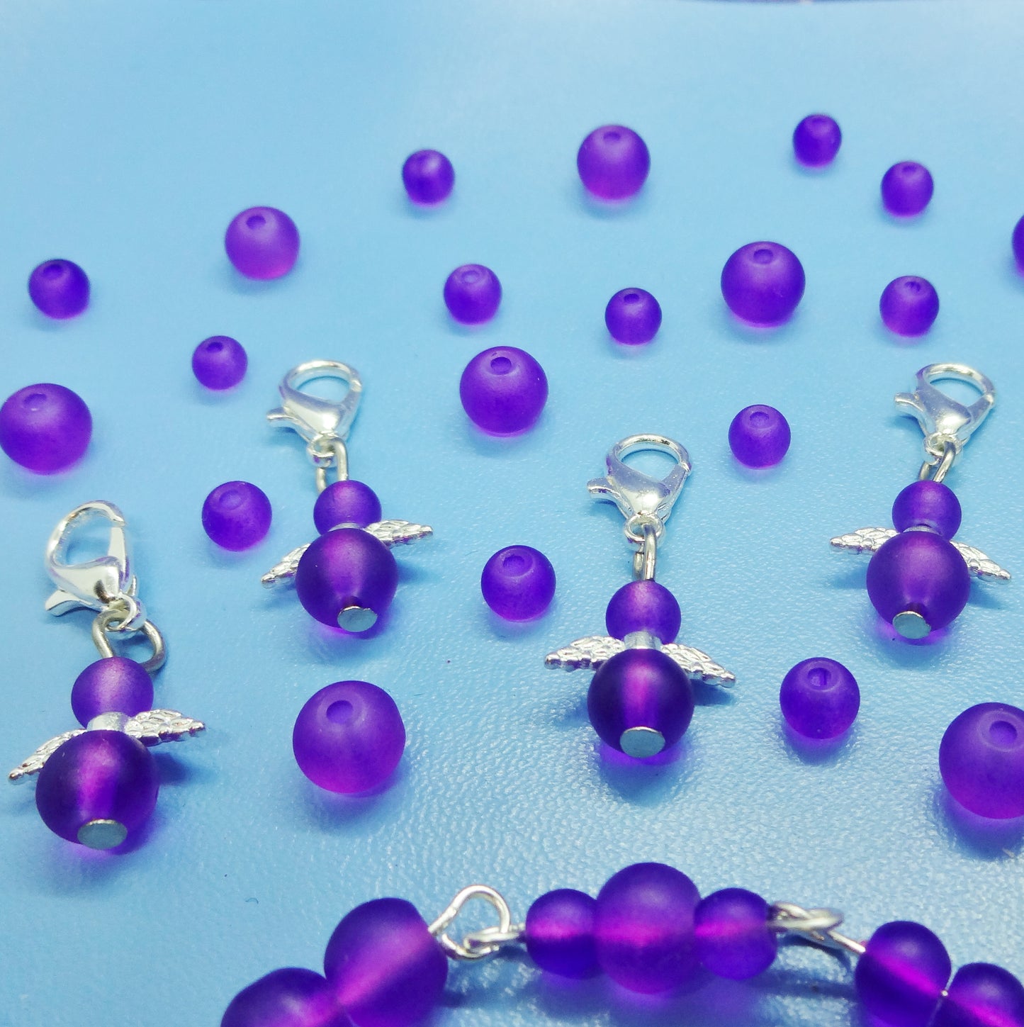 DIY Beading Kit - Angels & Glacier Bracelets. Learn fun new bead craft skills - with full colour instructions, tools + everything you need!