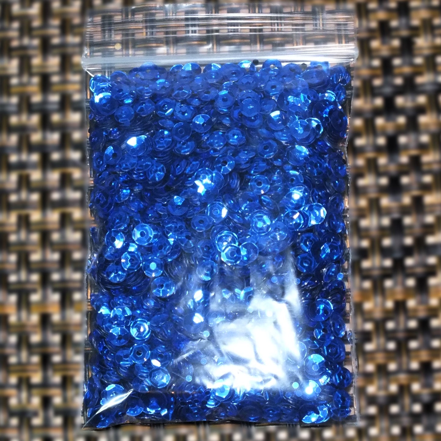 4mm blue cup sequins, 15g pack