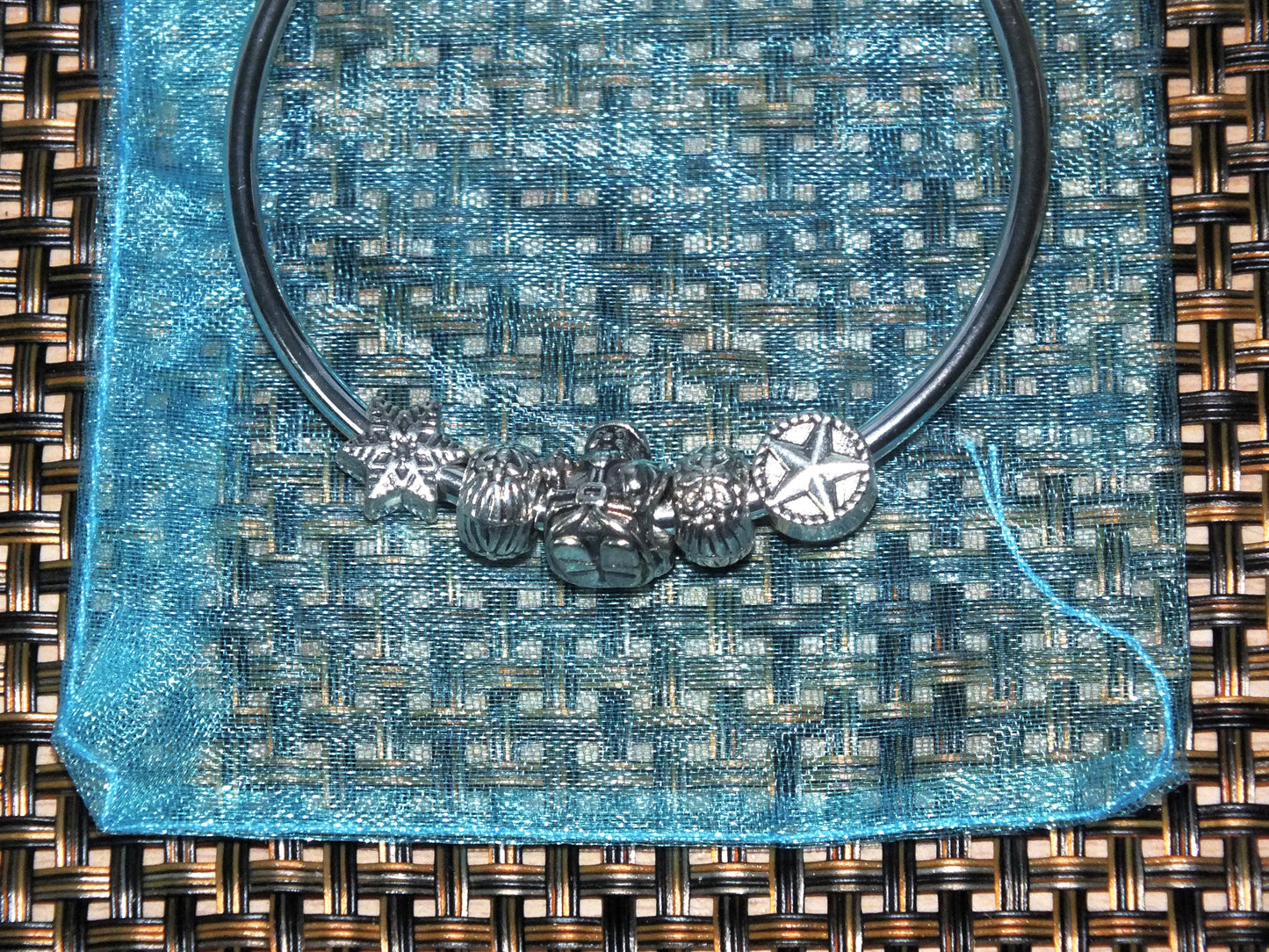 Bangle with European charms - assorted themes, pets / ocean / nature / love etc.
