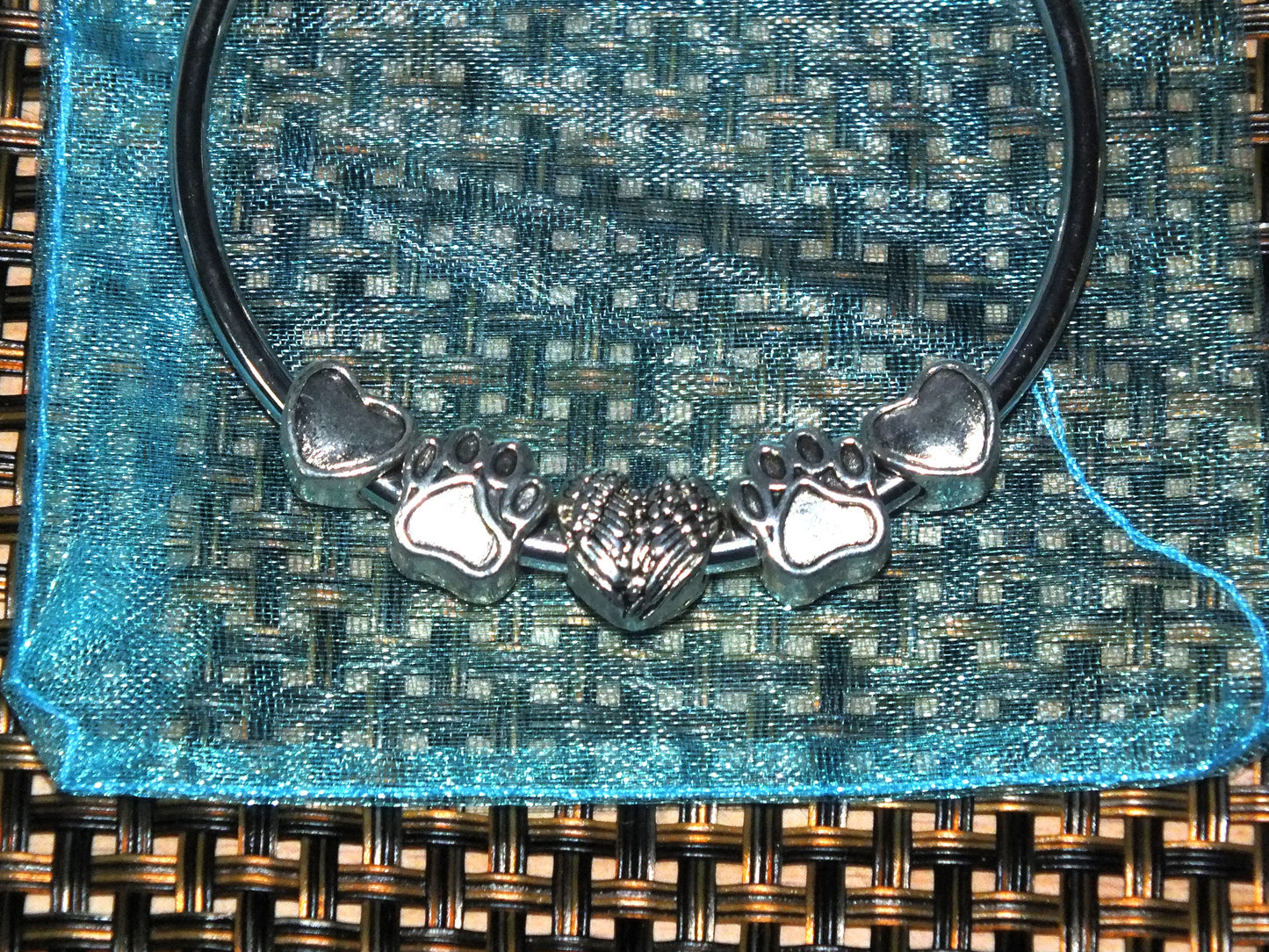 Bangle with European charms - assorted themes, pets / ocean / nature / love etc.