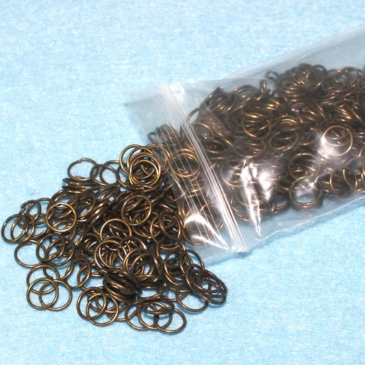 30g / 475pcs bronze tone 7mm jump rings