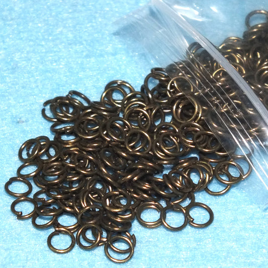 20g / 475pcs bronze tone 5mm jump rings