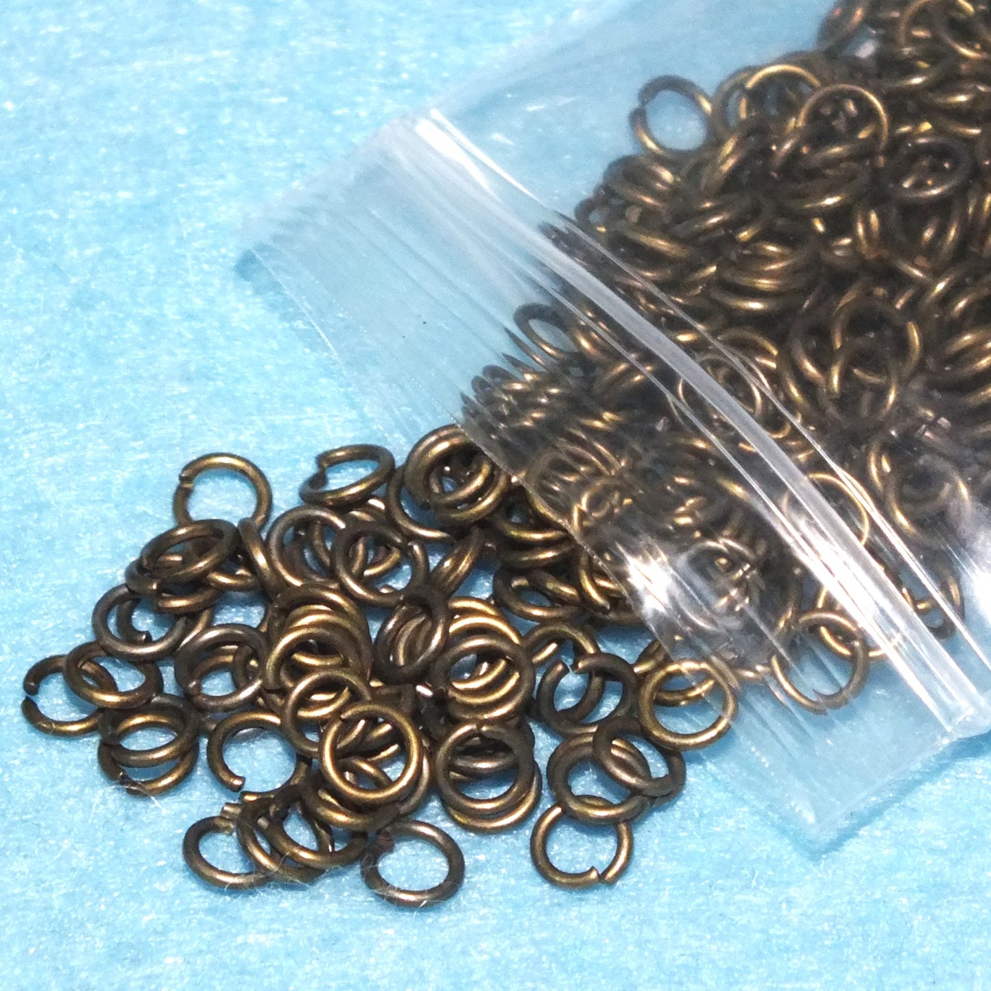500pcs bronze tone 4mm jump rings