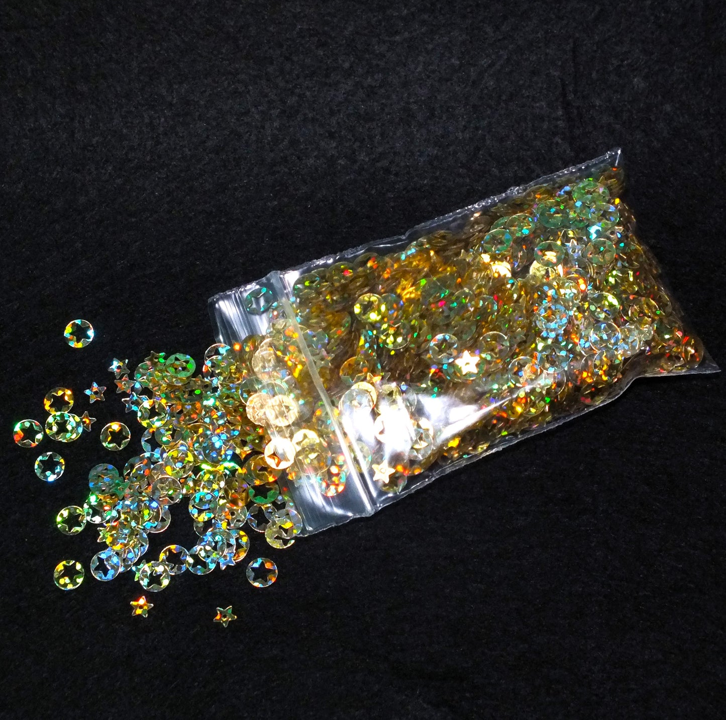 15g pack 6mm gold star outlines sequin embellishment toppers