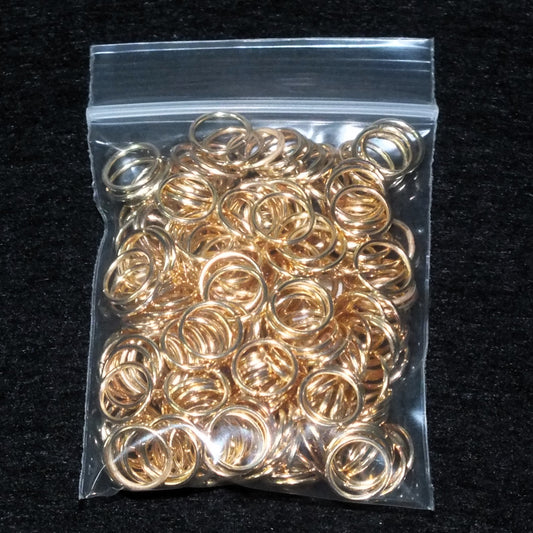 7mm - 250pcs light gold tone iron jump rings