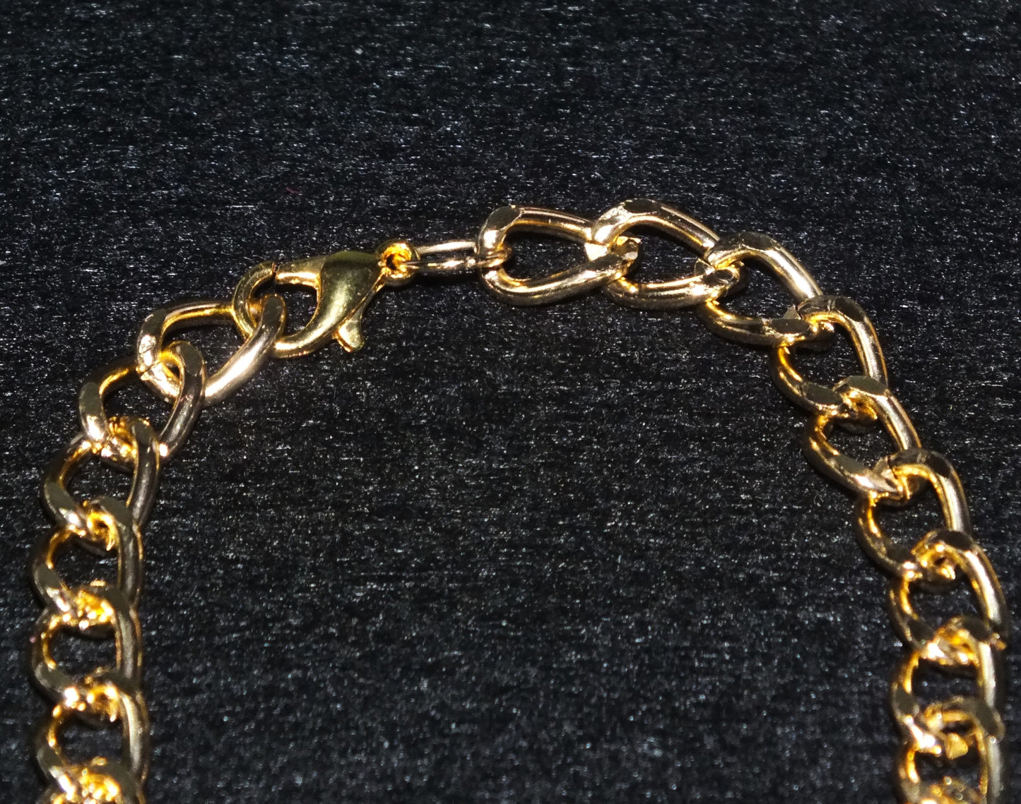 Readymade silver / gold tone curb chain 7.5" bracelets, aluminium, w lobster clasps, for DIY jewellery making.