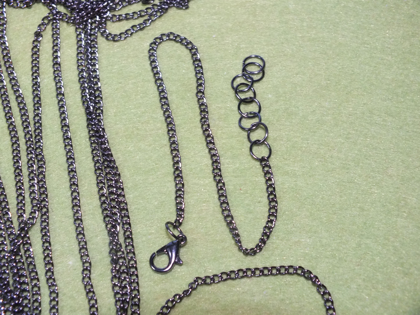 25 handmade black chain bracelets - job lot of friendship bracelets