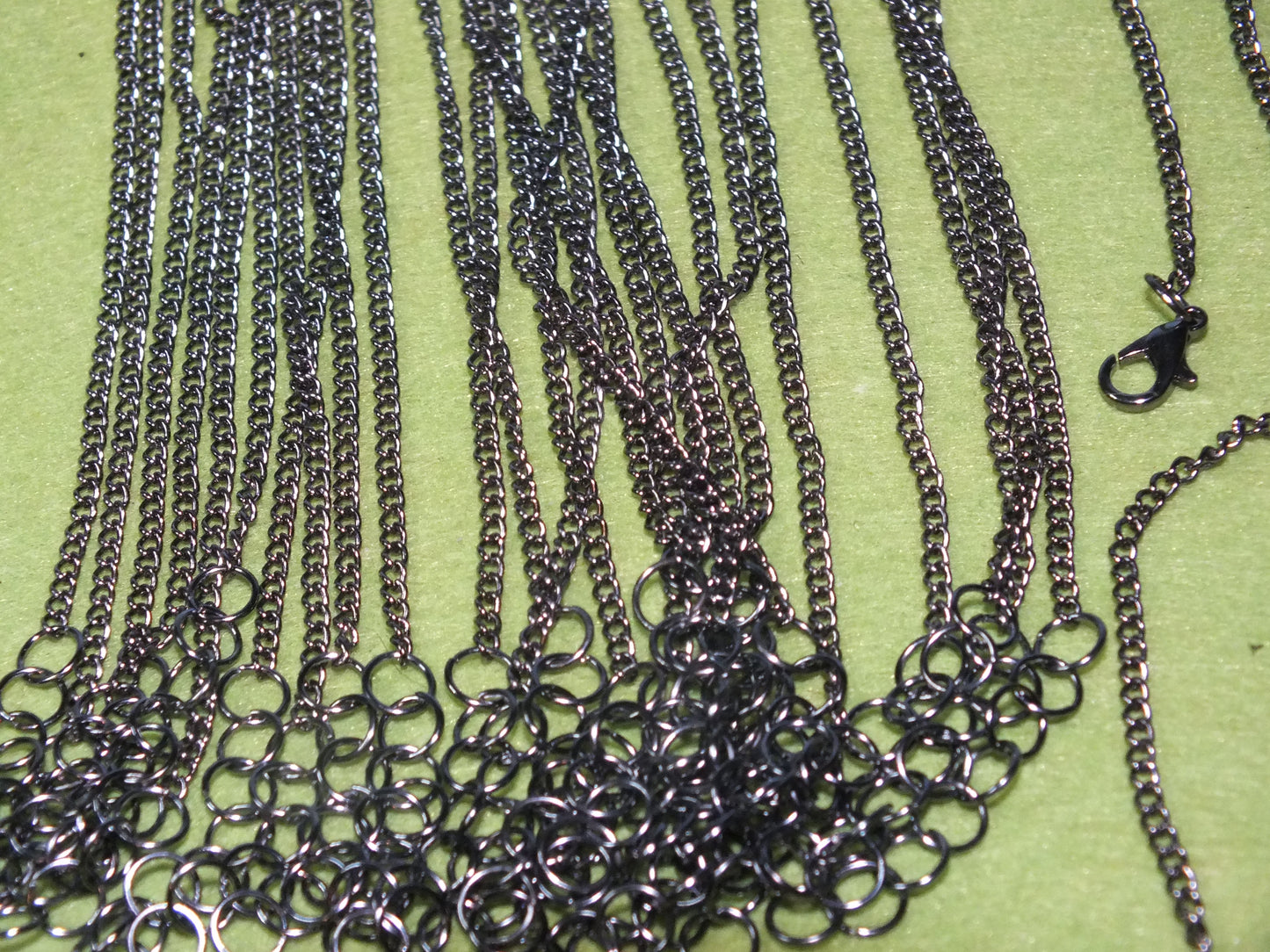 25 handmade black chain bracelets - job lot of friendship bracelets