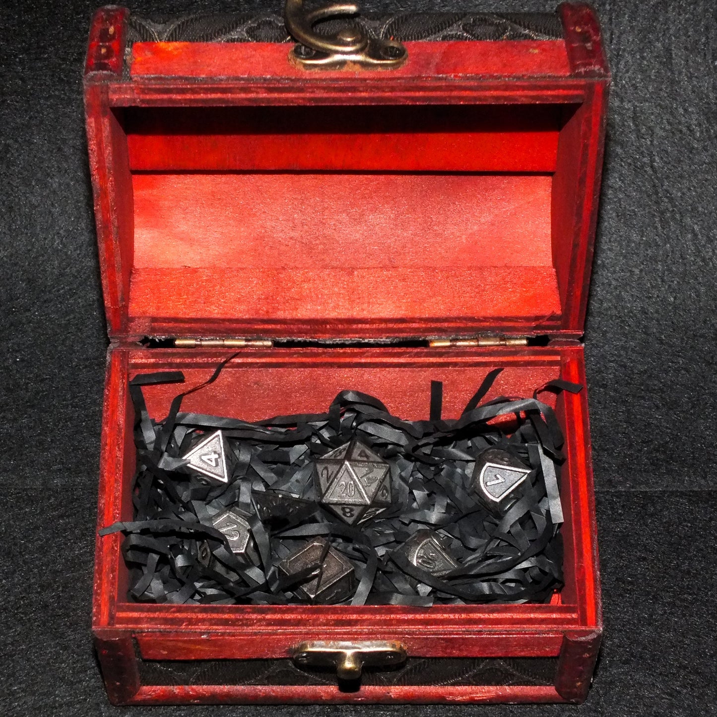 DICE CHEST + METAL DICE set - choose your chest and dice combo! Lovely TTRPG storage, ideal gift or to treat yourself!