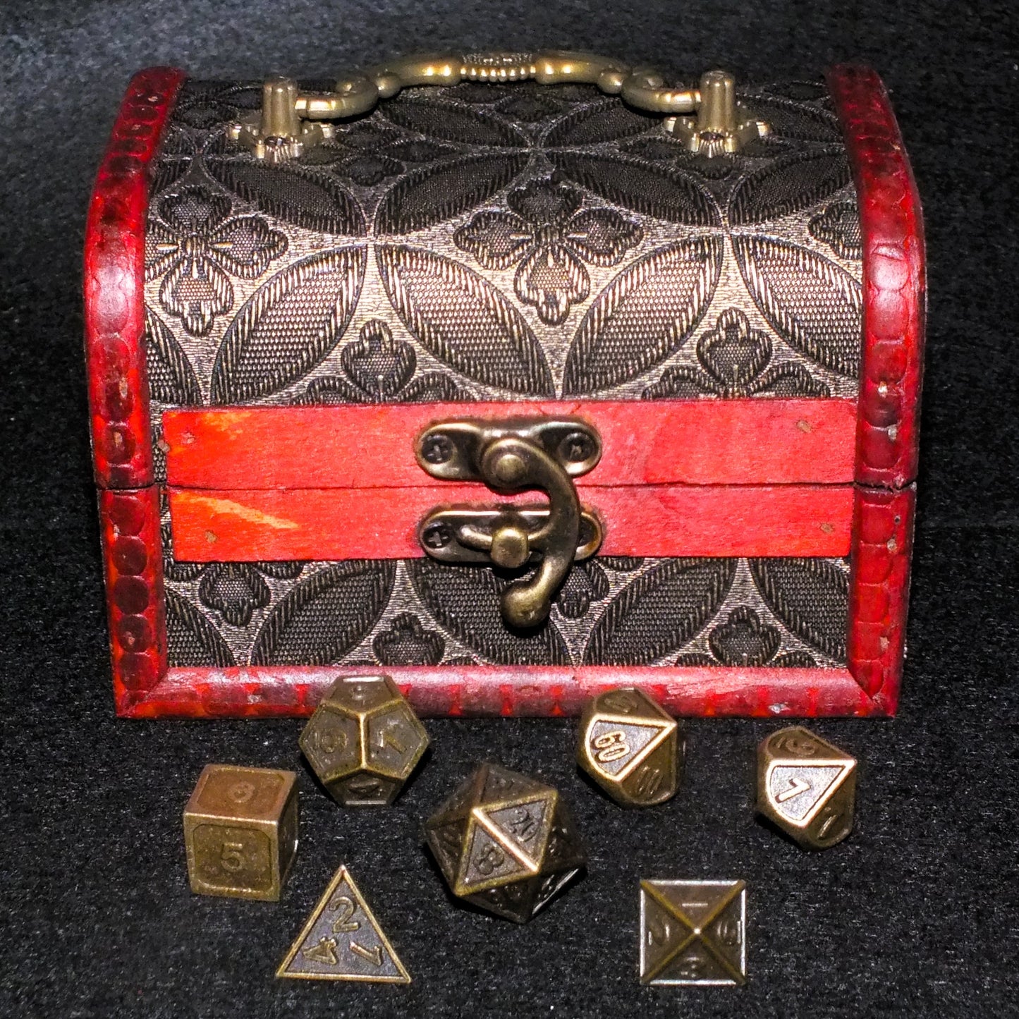 DICE CHEST + METAL DICE set - choose your chest and dice combo! Lovely TTRPG storage, ideal gift or to treat yourself!