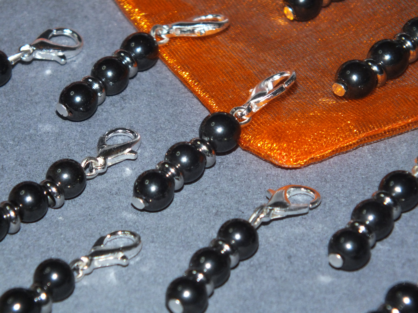 12pcs handmade Magnetic Hematite dangle charms
