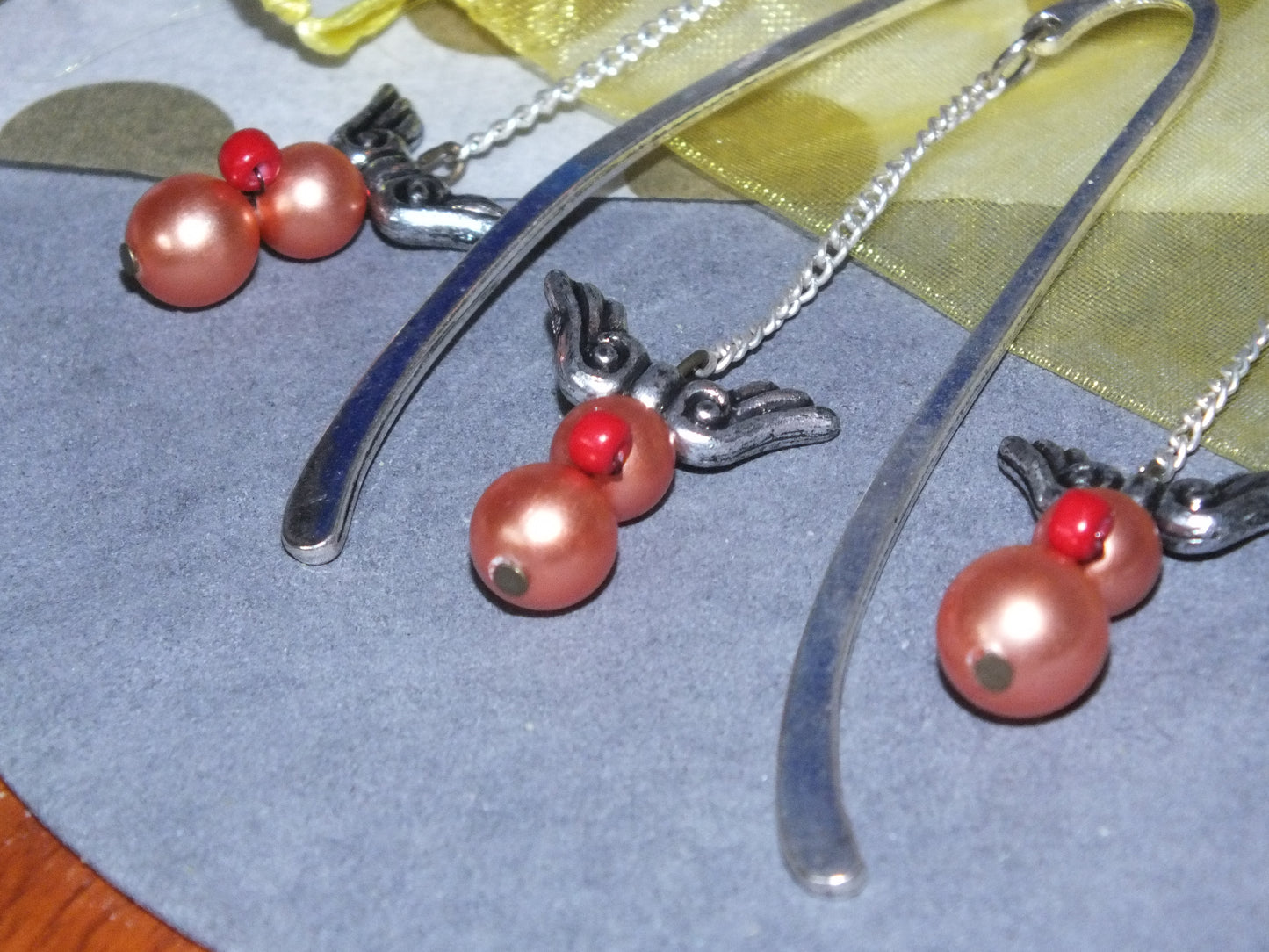 Set of 3 Handmade Reindeer Bookmarks