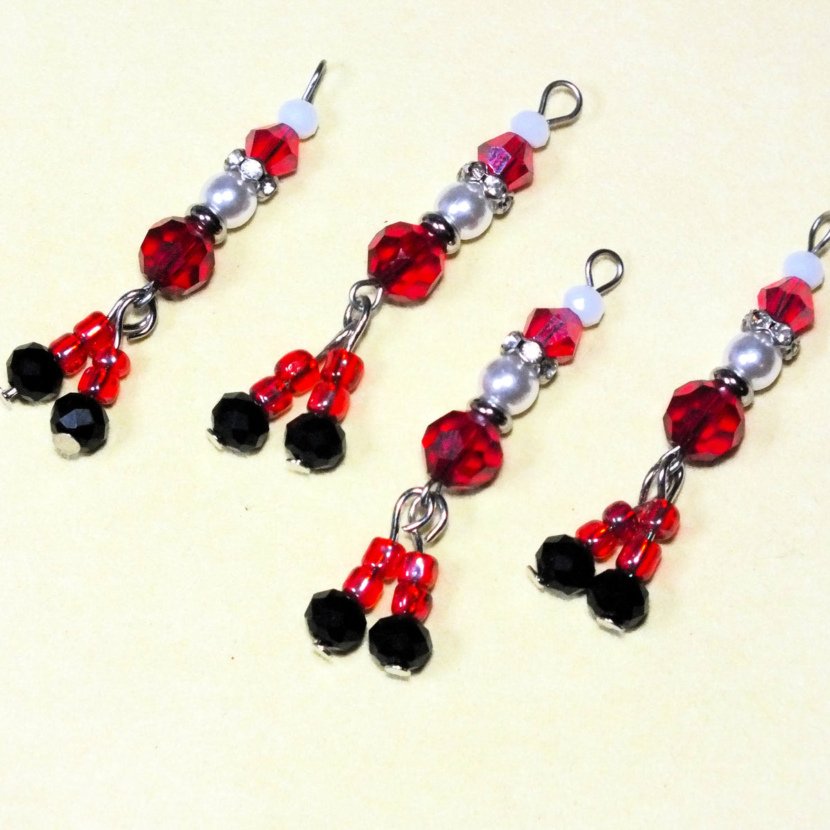 4pcs Handmade Glass Santa Claus Charms
