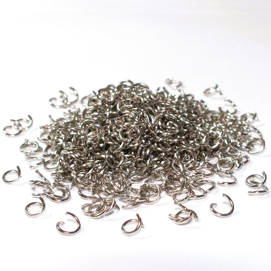 500pcs silver tone 6mm open iron jump rings