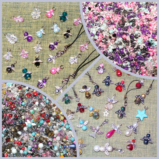 Lucky dip Guardian Angel charms (12-250pcs - large, small or mixed)