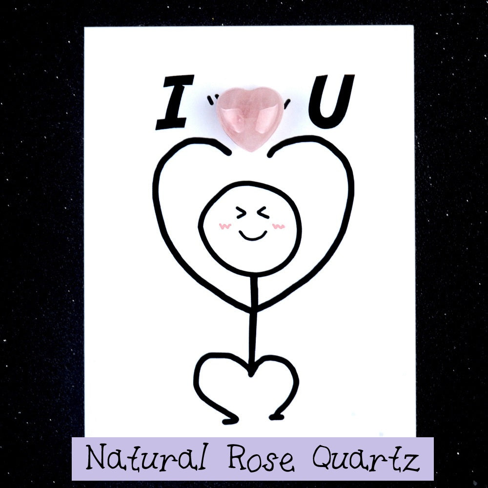 Gemstone heart pocket hug - friendship / love token (style #1)