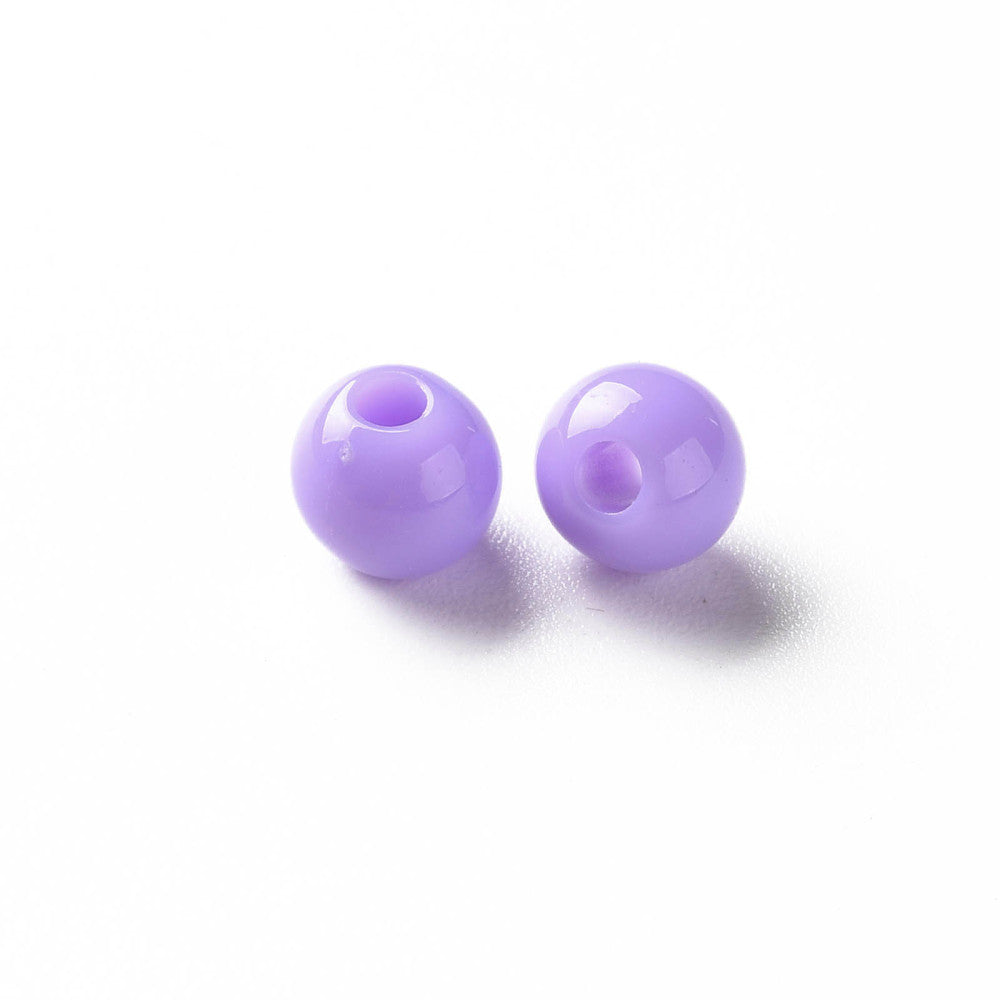 240pcs pink, red + purple 6mm beads (pearlised & opaque finishes)