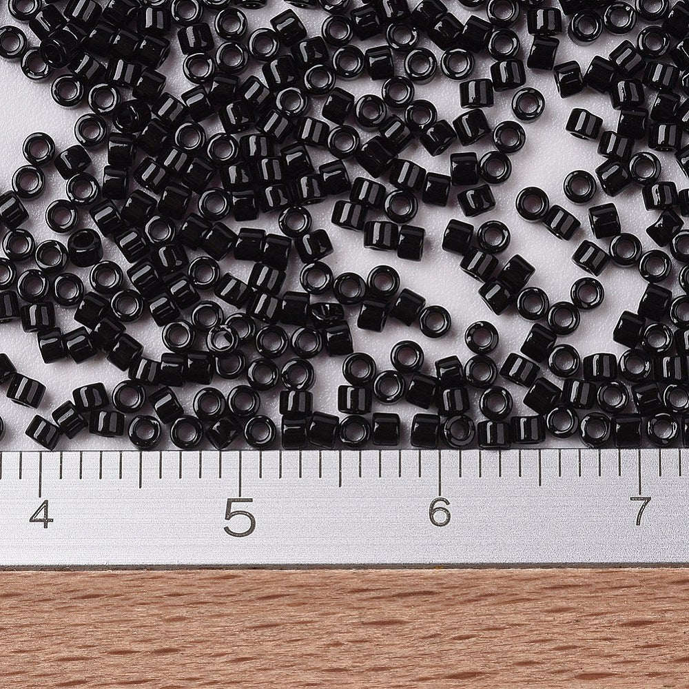 DB0010 Opaque Black - 5.2g Miyuki 11/0 Delica glass seed beads