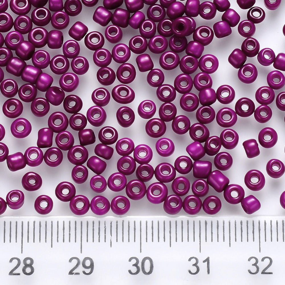1.5mm - 2mm deep plum purple glass seed beads, 50g - 1kg