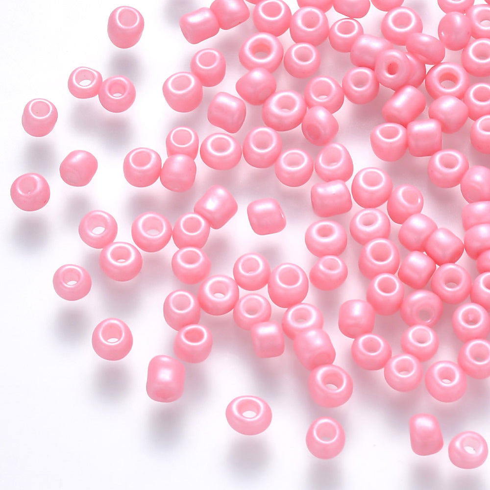 4mm - 5mm pink glass seed beads, 50g - 1kg