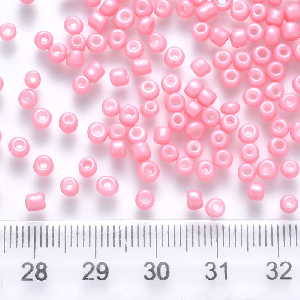 4mm - 5mm pink glass seed beads, 50g - 1kg