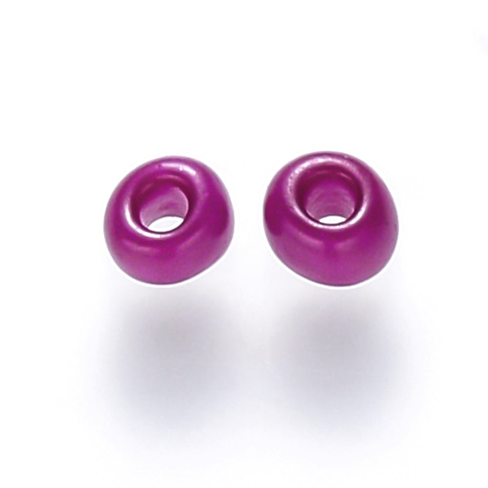 4mm - 5mm deep plum purple glass seed beads, 50g - 1kg