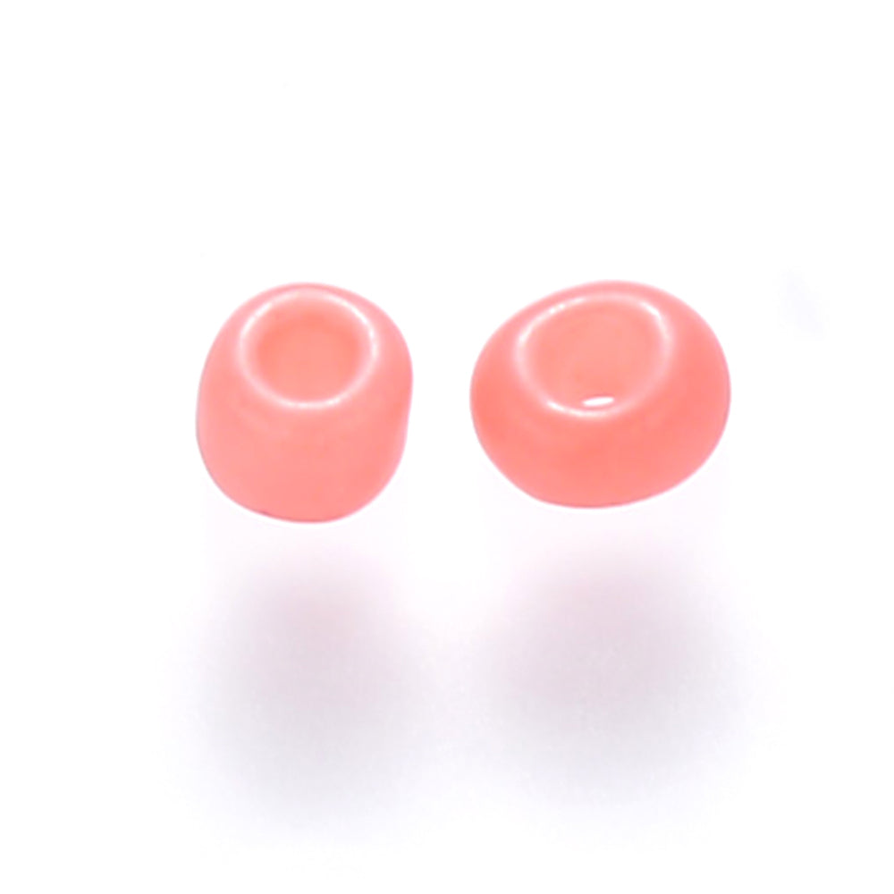 4mm - 5mm light coral glass seed beads, 50g - 1kg