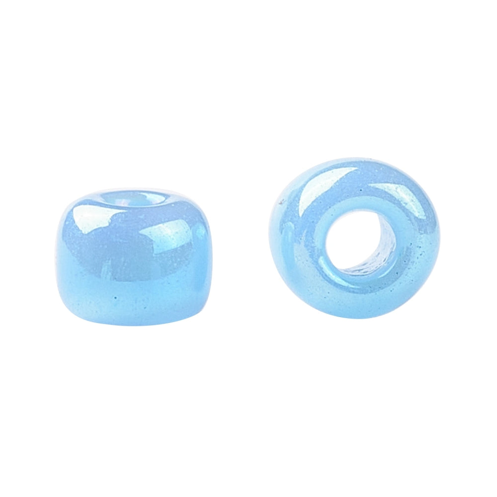 2mm x 1.5mm random mix glass seed beads, 50g - 1kg - a mixture of opaque, translucent, pearlised etc., all colours!
