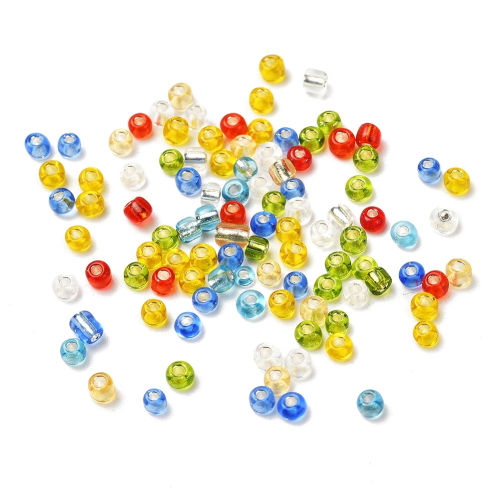 Bright 3mm seed bead selection box - 1400pcs silver lined