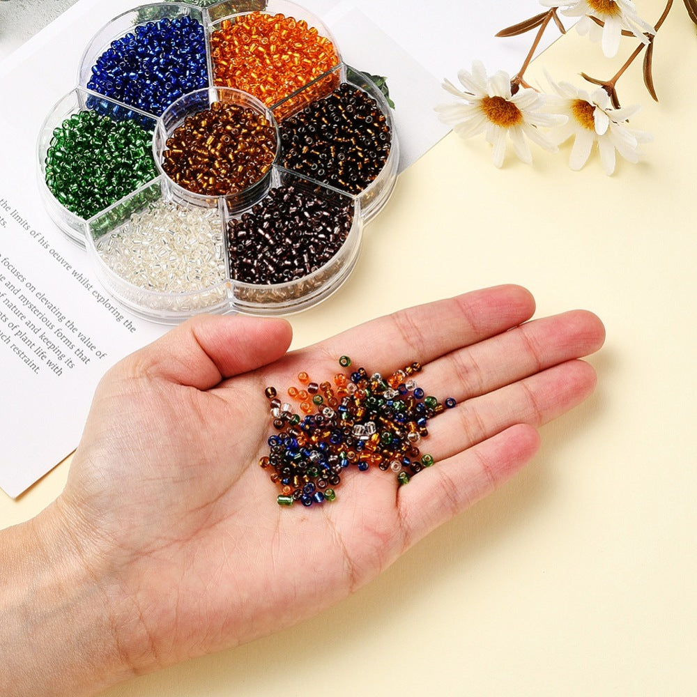 Autumn 3mm seed bead selection box - 1400pcs silver lined