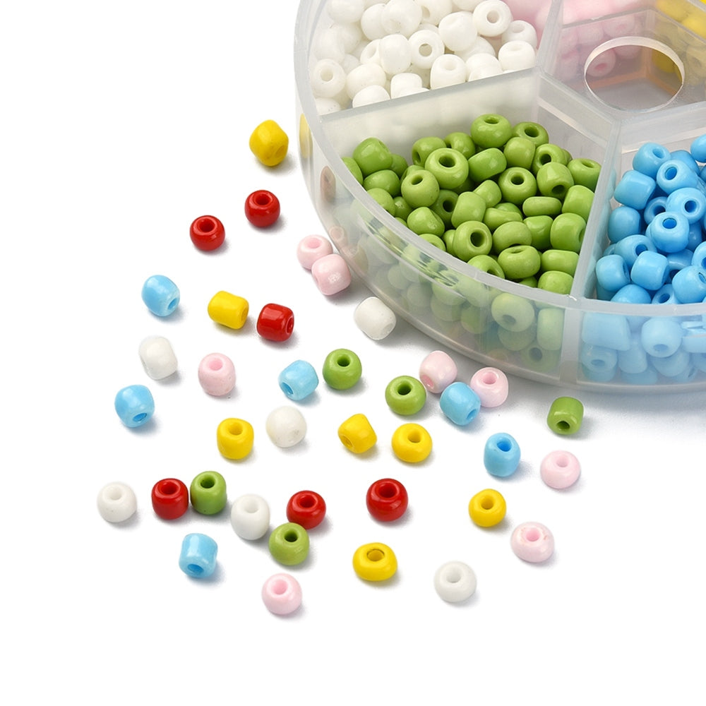 4mm Bright mix seed bead multicoloured selection box