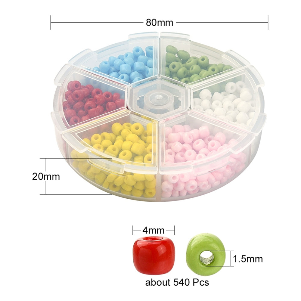 4mm Bright mix seed bead multicoloured selection box