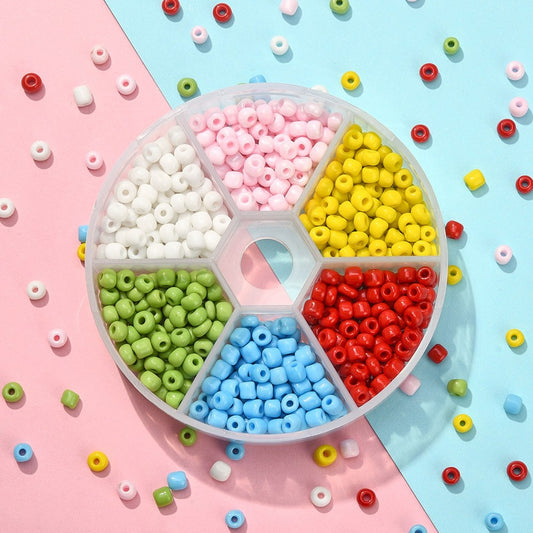 4mm Bright mix seed bead multicoloured selection box