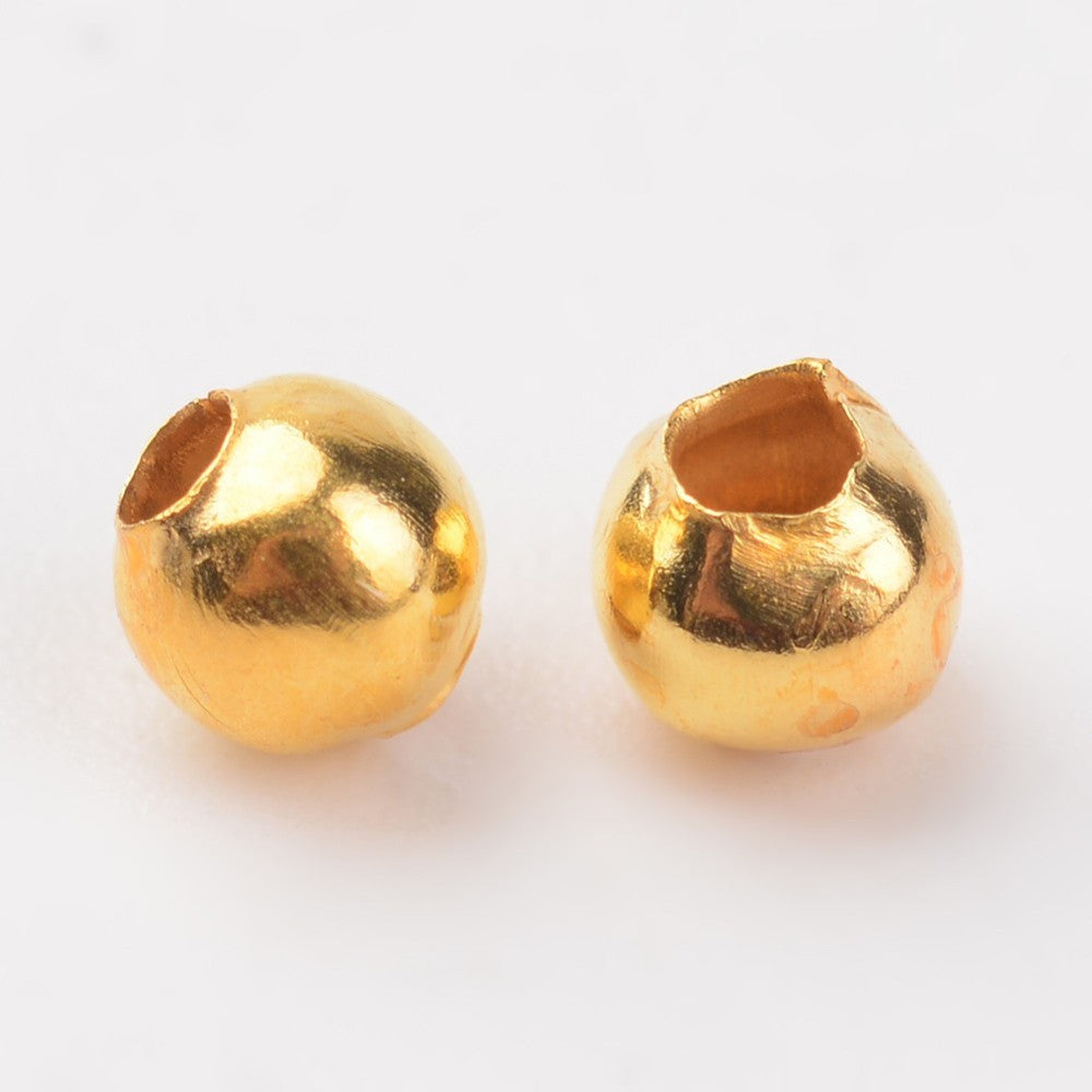 500pcs gold 3mm iron spacer beads, 1.2mm hole
